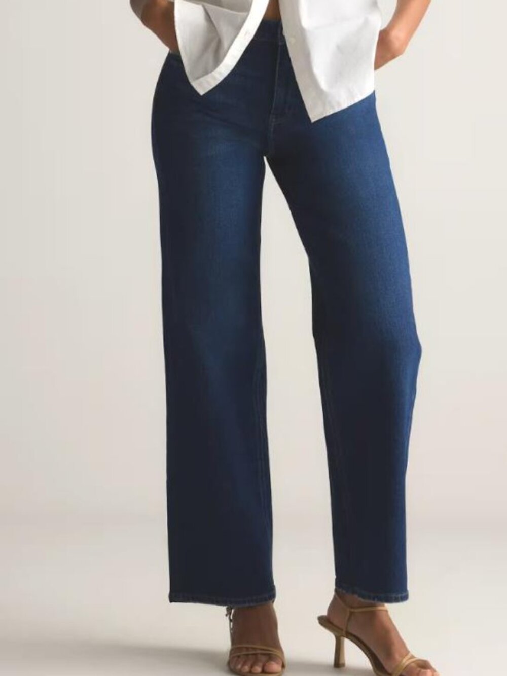 Quince Bella Stretch Relaxed Straight Jeans Size 26